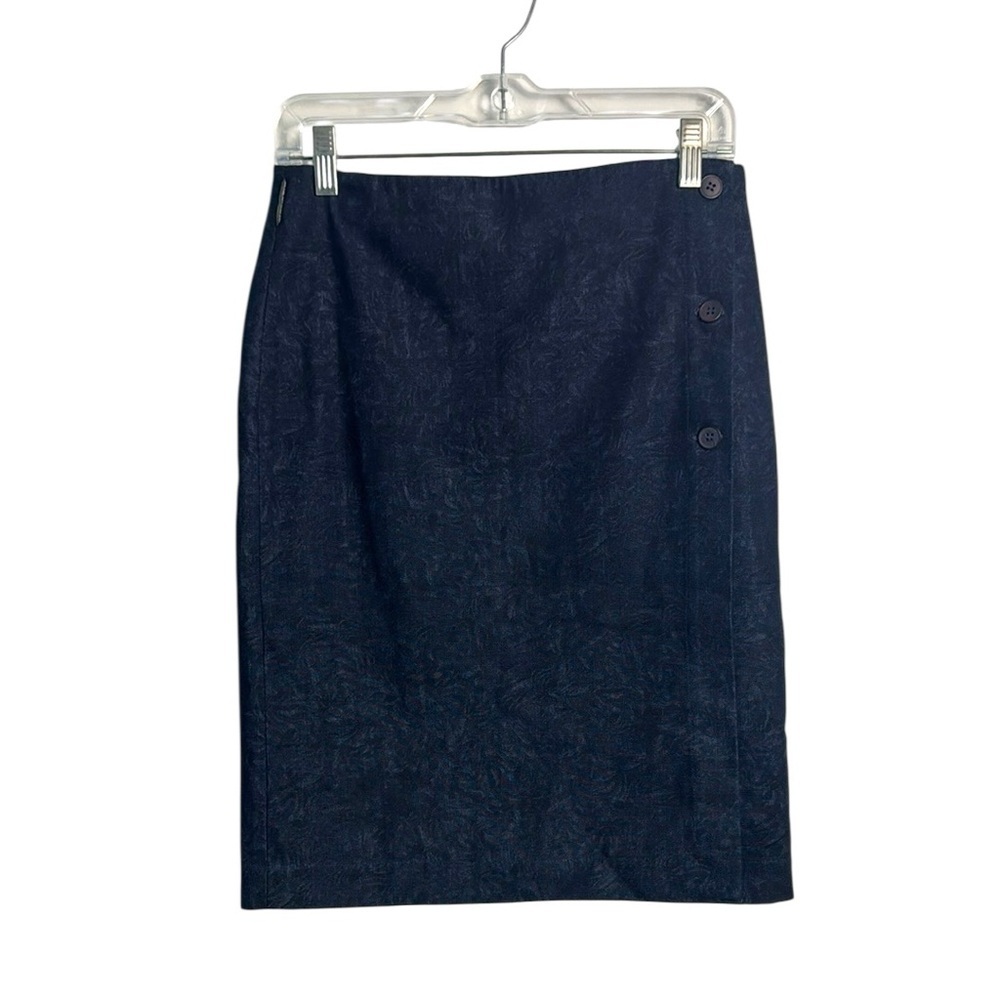 Vintage Valentino Wrap Pencil‎ Floral Denim Skirt Size Small
